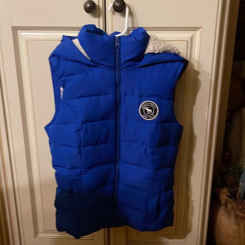Abercrombie Kids hooded fur vest